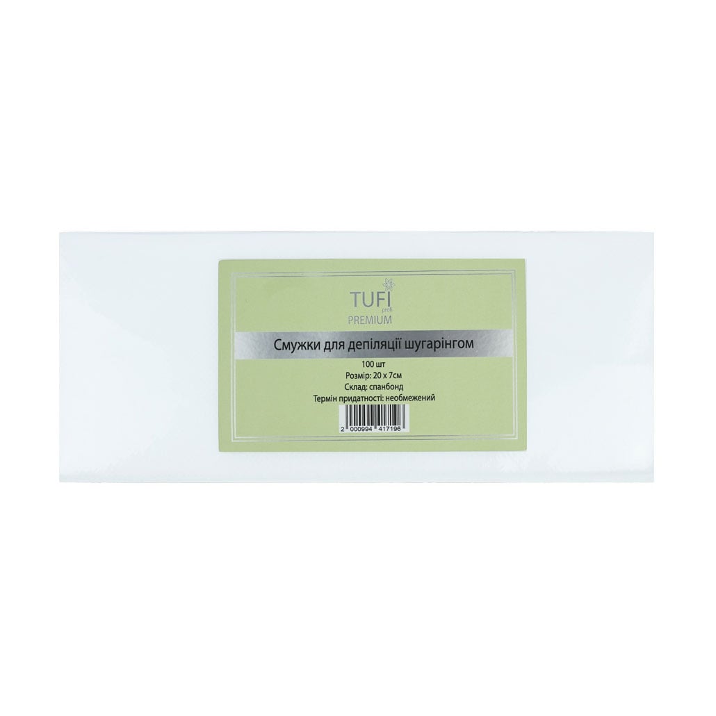 Смужки для депіляції шугарингом Tufi Profi Premium, 20*7 см, 100 шт
