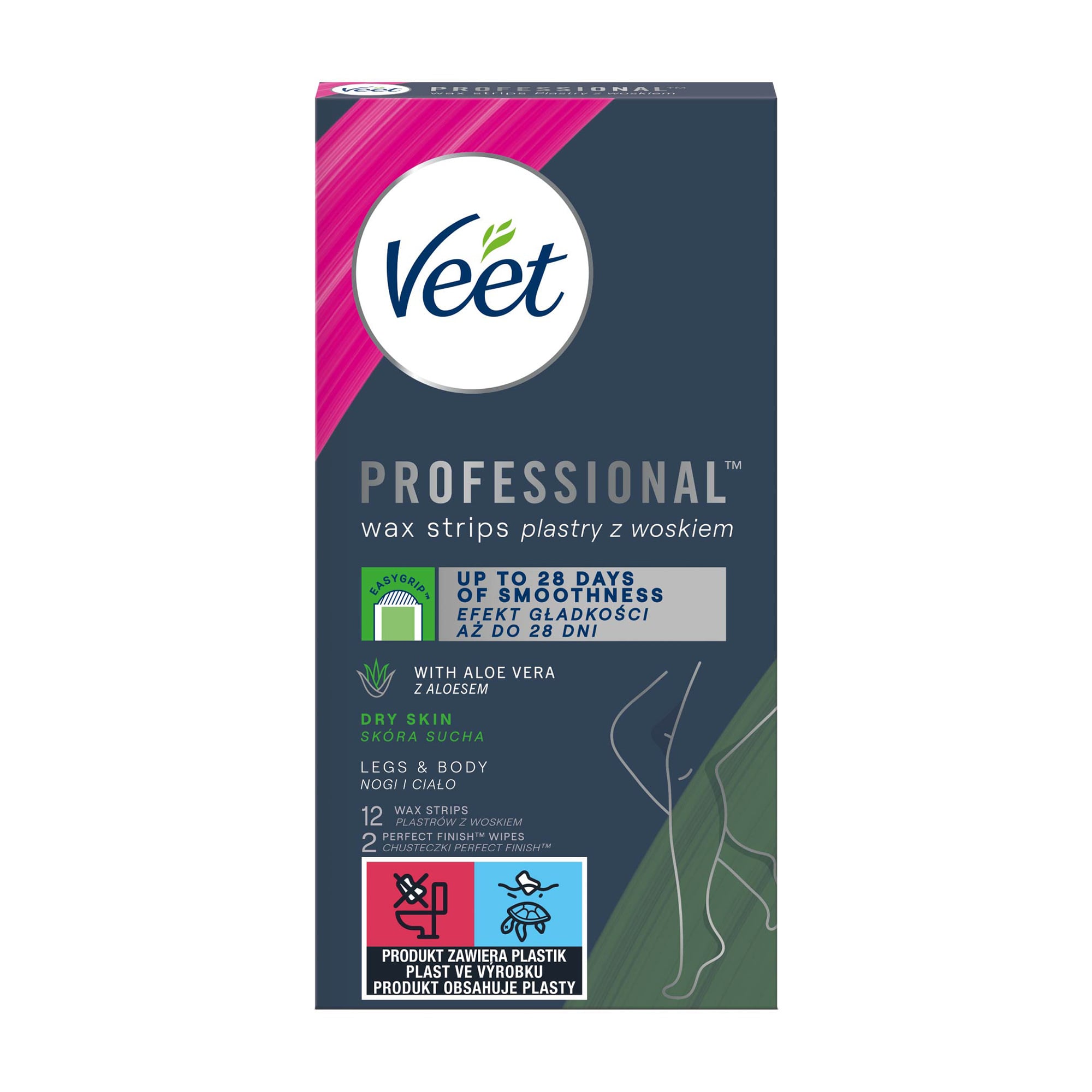 Воскові смужки для депіляції Veet Professional для сухої шкіри, 12 шт